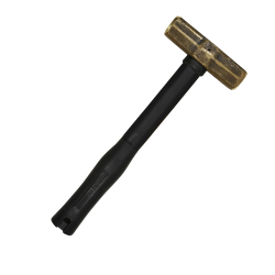 7HBRFRH04 Brass Sledge Hammer, FGL Rubber Grip, 4-Pound Image 